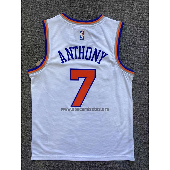 Camiseta Nino New York Knicks Carmelo Anthony NO 7 Association Blanco